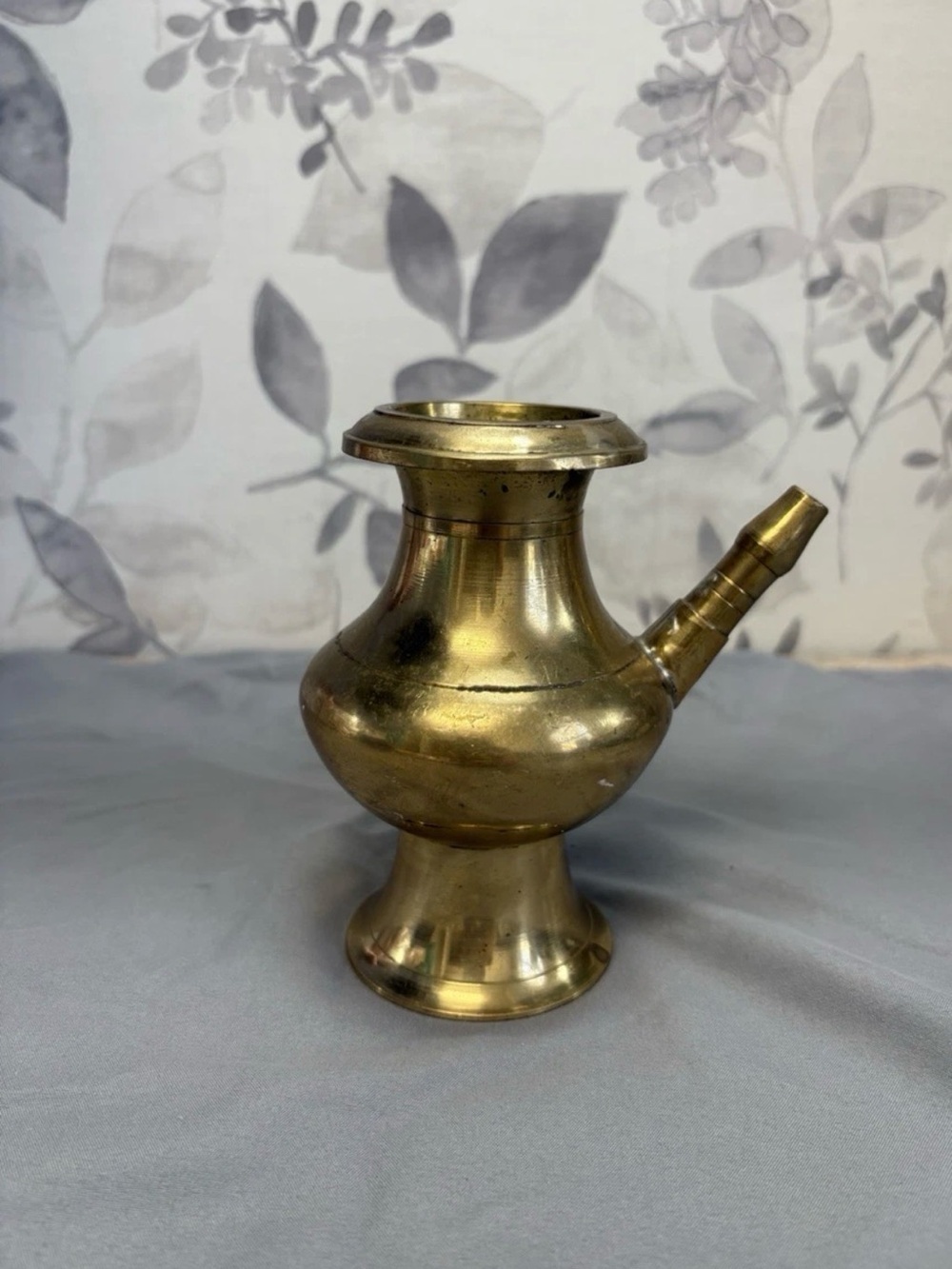 Vintage Brass  Base / Water Pipe Base – Antique-Style Indian Turkish Decor